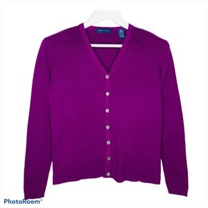 Vintage Cardigan Pink Summer Sweater Knit Cropped